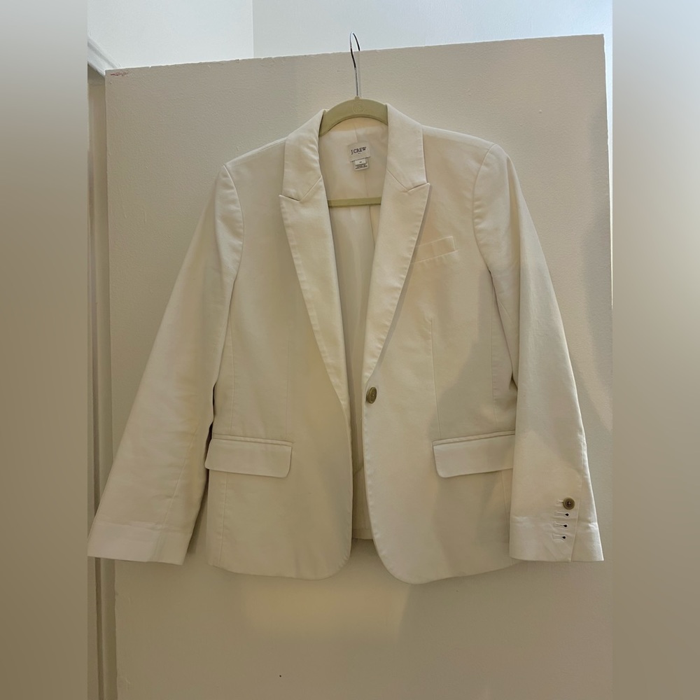 White J Crew cotton blazer